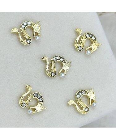 5pcs Exquisite Chinese Dragon Nail Decorations Showcase Your Individuality with Eye Catching Nail Accessories