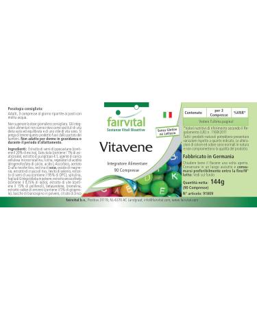 Fairvital High Dose Vein Vitamins - Vegan - 90 Tablets with Grape Seed Extract & Horse Chestnut - Boost Circulation & Support Vein Health - Buy Online on GoSupps.com