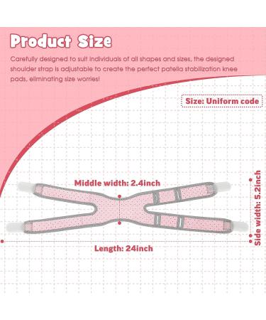 Adjustable Patellar Tendon Support Strap for Women - 2 Pcs Knee Brace for Pain Relief & Support during Running, Jumping, Weightlifting - Pink Neoprene - Buy Online on GoSupps.com