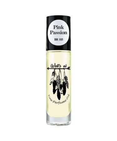 Well's Oil Well's Perfume Oil Roll-On 10 ml / 0.33 fl Oz I Clean Rich Pure Scent Alcohol-Free Oil Based Long Lasting Concentrated Roll-on Perfumes for Women and Men (Pink Passion Type) 105. Pink Passion