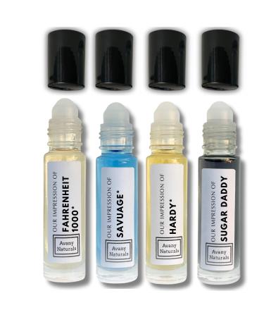 Replicant Cologne For Men - Mini Perfume Set Fragrance Body Oil Sample Cologne for Men Roller Perfume Man Perfume 4 Pc (Sexy Set)