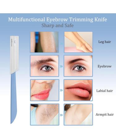 Beard Mustache Straight Razor & Eyebrow Trimmer Kit - Stainless Steel Blade for Men's Grooming - Travel-Friendly Disposable Razors - Buy Online on GoSupps.com