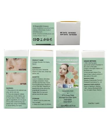 Miioto Hyaluronic Acid Collagen Serum - Anti-Aging Facial Care & Eye Area Moisturizer | 30ml *2 - Deeply Nourishing Peptide Essence - Buy Online on GoSupps.com