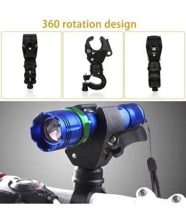 Buy Mhymx 360 Rotatable Bicycle Light Bracket - Universal Flashlight Holder for Bikes (Black) | Shop Now - Buy Online on GoSupps.com