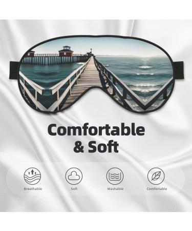 Buy SSIMOO Coastal Pier Soft Sleep Eye Mask - Female Breathable Travel Eye Patch for Relaxation - Perfect for Restful Sleep - Buy Online on GoSupps.com