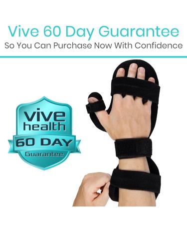 Vive Resting Hand Splint - Stroke Recovery Brace for Finger Straightening - Right & Left Wrist Immobilizer for Arthritis Tendonitis Carpal Tunnel Relief - Buy Online on GoSupps.com