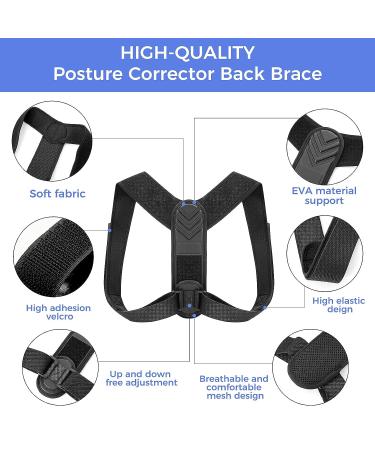 Adjustable Posture Corrector for Women and Men - Effective Clavicle Support for Pain Relief in Neck, Back, and Shoulders - Buy Online on GoSupps.com