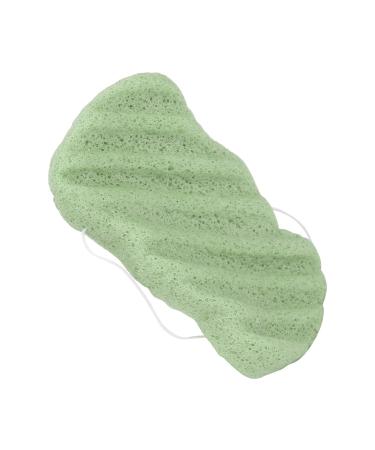Verdant Touch Exfoliating Face Sponge Plant Fiber Facial Sponge Reusable Exfoliating Face Cleansing Puff Washable Portable Bath Puff Green
