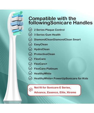 8 Pack White Replacement Toothbrush Heads for Philips Sonicare C3 C1 C2 4100 5100 6100 HX9023 G2 Electric Toothbrush - Buy Online on GoSupps.com