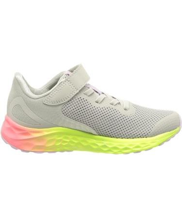 New Balance Kid's Fresh Foam Arishi V4 Running Shoe - Little Kid (4-8 Years) 13.5 Wide - Light Aluminum/Cyber Lilac/Neon Pink - Buy Online on GoSupps.com
