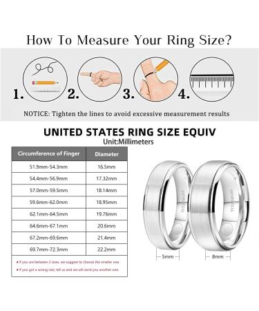 JEROOT Titanium Magnetic Rings for Men Women - Sleek Step Edge Design - Strong Magnets - Silver 5mm R 1/2 - 3500 Gauss - Jewelry Gift Box - Buy Online on GoSupps.com