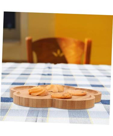 Alipis 1pc Tray Cottage Cheese with Fruit Wooden Bandejas para Comida Food Plate Coffee Table Snack Yellow 25X25X1.5CM - Buy Online on GoSupps.com
