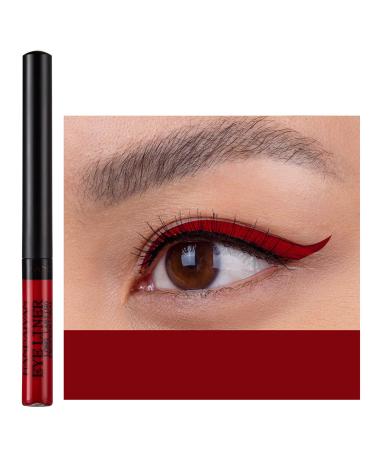 Liquid Eyeliner  Matte Colored Eyeliners  Dark-Red Eyeliner  White Black Red Brown Green Purple Waterproof High-pigmented Colorful Eyeliners Eye Makeup (18Dark-Red) - Buy Online on GoSupps.com