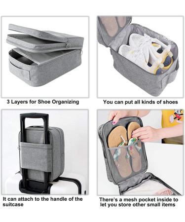 CINLITEK Waterproof Travel Shoe Bag - Portable Organizer for 3 Pairs of Shoes (Grey) - Buy Online on GoSupps.com