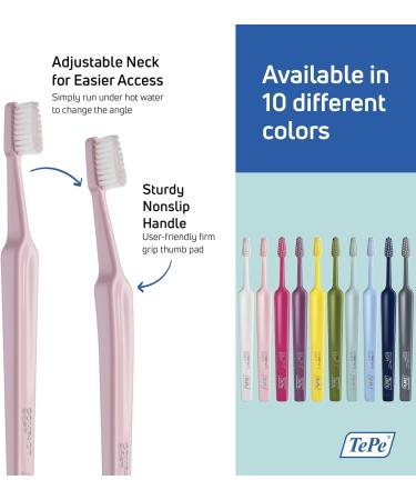 TEPE Select Compact Soft Toothbrush - Small User-Friendly Brush - Assorted Colors - 1 Count - Buy Online on GoSupps.com