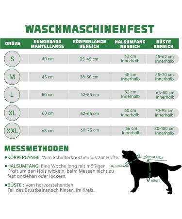 BasVII Microfiber Dog Bathrobe Extra Absorbent & Quick Drying | Adjustable Velcro Fastener | For Large Medium & Small Dogs - XL Gr n - Buy Online on GoSupps.com