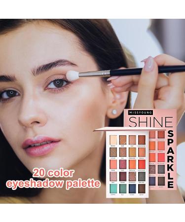 Eye Shadow Palette Makeup - Eye Shadow Pallet 20 Colors | Matte Shimmer Makeup Palette Long Lasting Waterproof Colorful Powder Eye Shadows Pigmented Makeup Palette Pochy - Buy Online on GoSupps.com