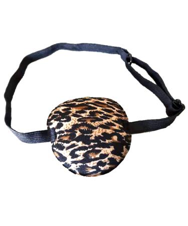MYUBWTF Black Single Eye Mask Pirate Skull Crossbone eye patch Adjustable 3D Eye Patch for Adult and Kid (Leopard grain design)