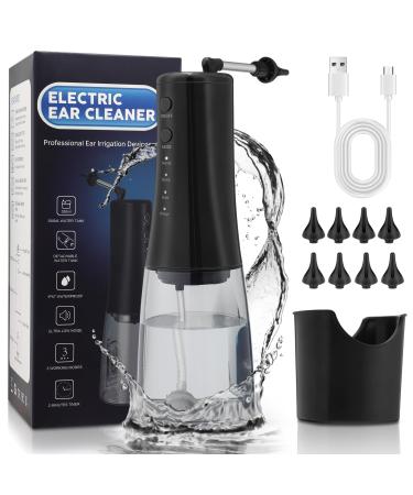 Electric Ear Wax Removal Water Powered Ear Cleaning Tool with Ear Irrigation Kit Safe and Effective Ear Cleaning Kit Ear Wax Remover for Adults Kids Home Use 3 Pressure Modes Includes Basin 8 Tips