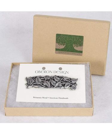 Periwinkle Hand Crafted Metal Barrette - Made in USA - 70mm Clip by Oberon Design - Buy Online on GoSupps.com