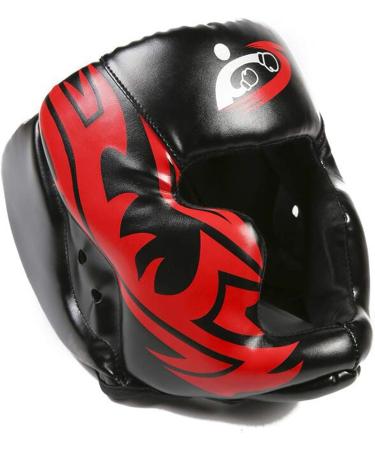 Boxing Headgear - PU Leather Sparring Helmet for MMA, UFC, Wrestling - Child/Youth Black - Buy Online on GoSupps.com