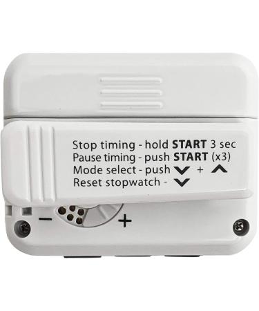 Gymboss Plus Interval Timer & Stopwatch - White/Black | High Gloss | Perfect for Workouts & Training - Buy Online on GoSupps.com