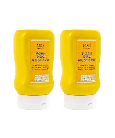 M&S Marks & Spencer Posh Dog American Style Mustard Mildly Spiced - 2 x 300g Bottles