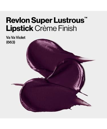 Revlon Super Lustrous Lipstick in Va Va Violet (663) - Moisturizing Creamy Formula with Vitamin E and Avocado Oil - 0.15 oz - Buy Online on GoSupps.com