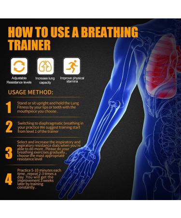 Sonmol Breathing Exercise Device for Lungs Inspiratory Respiratory Muscle Trainer Exerciser Expand Lung Capacity Training Fitness Athlete - Buy Online on GoSupps.com