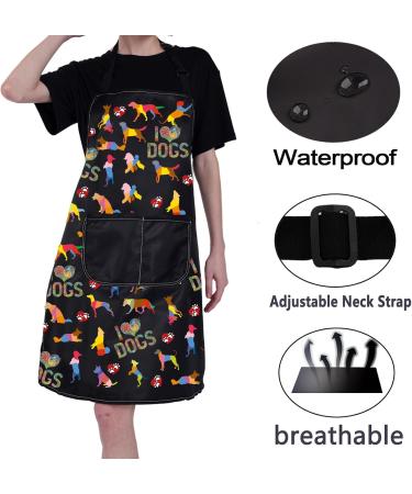 BNQL Dog Care Apron - Cute Waterproof Apron for Dog Grooming & Training | Perfect Gift for Dog Lovers - Buy Online on GoSupps.com