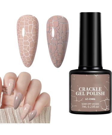 Crunch Gel Nails - Glossy Unique Design Finish | Top Quick-Drying Nails Textured Gel Art with Split Design for DIY Nail Style Session - Buy Online on GoSupps.com