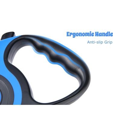 Pets Playground Retractable Dog Lead | Glow in the Dark Reflective Puppy Leash | Long Strong Heavy Duty Blue Lead - 5M - Buy Online on GoSupps.com