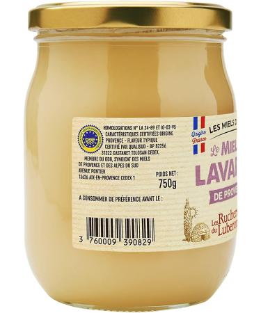 Les Ruchers du Luberon - Lavender Honey PGI/Red Label 750 g - French Raw Honey - Natural - Unfiltered - Naturally Cre - Buy Online on GoSupps.com