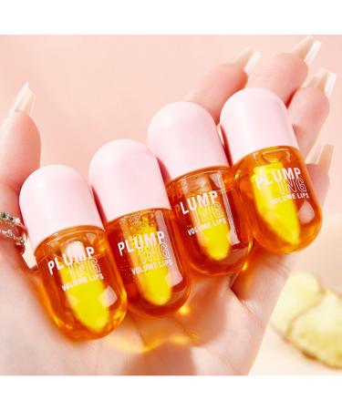 Plumping & Hydrating Lip Oil Duo with Ginger Essential Oil 8ml - For a Daily Natural Shine Non-Sticky Feel Yellow One Size One Size Yellow - Buy Online on GoSupps.com