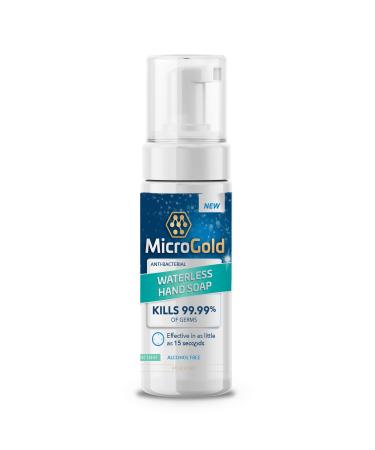 MicroGold Alcohol Free Hand Sanitizer and Waterless Foaming Antibacterial Soap Kills 99.9% of Germs  Made in the USA  4 Fl Oz (Pack of 1)