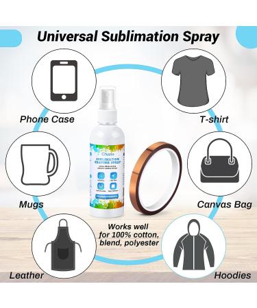 Sublimation Coating Spray for Cotton Shirts & Polyester Fabrics | Heat Resistant Tape | Waterproof & High Gloss Finish - Buy Online on GoSupps.com