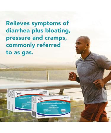 Camber Loperamide and Simethicone Multi-Symptom Tablets Anti-Diarrheal and Anti-Gas 24 Count - Buy Online on GoSupps.com