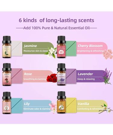 Duo-Nattern Shower Steamers Gift Set - Lavender, Rose, Jasmine, Cherry Blossom, Vanilla, Lily Essential Oil Scented Aromatherapy Bath Bombs - Perfect Home Spa Gift for Women and Men (6pcs) - Buy Online on GoSupps.com