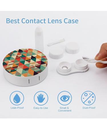 Colorful Striped Contact Lens Case - Portable Travel Storage Box for Contact Lenses - Buy Online on GoSupps.com