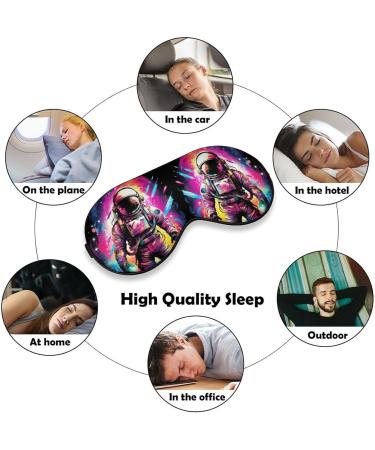 Shop Astronaut Universe Fantasy Galaxy Sleep Mask | Funny Adjustable Eye Cover for Men & Women - Light Blocking Sleep Aid - Buy Online on GoSupps.com