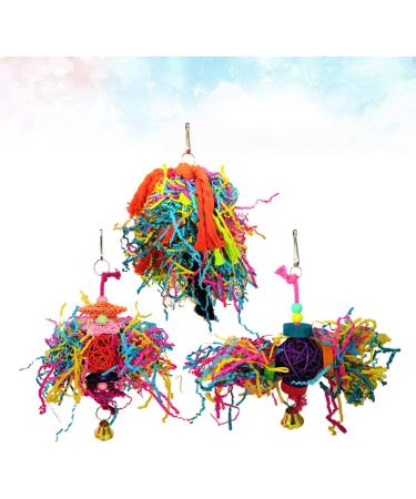 Balacoo 6 Pcs Parrot Toys Parakeet Bird Cage Wooden Toy Bird Toy Parrot Silk Balls Tool The Bird The Bell - Buy Online on GoSupps.com