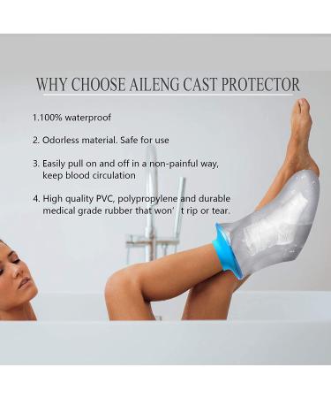 Waterproof Cast Cover Foot - Shower & Bath Protector for Ankle Wound & Burns - Adult Reusable - Watertight Seal to Keep Wounds Dry - Buy Online on GoSupps.com