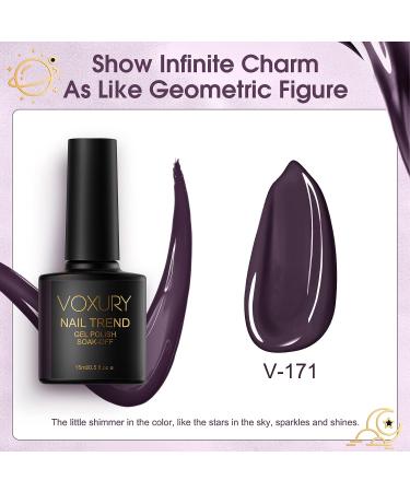 VOXURY Dark Purple Gel Nail Polish 15ml | Long-Lasting Deep Purple UV Gel Polish for DIY Nail Art | Spring Summer Soak Off Manicure Gel Polish - Buy Online on GoSupps.com