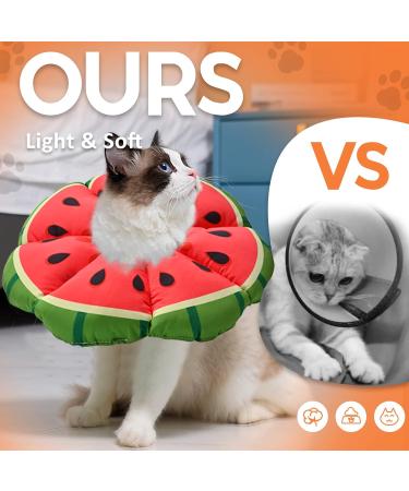 Avont Rewrise Adjustable Cat Collar - Soft Neck Leak Protection for Small Dogs & Cats Ideal After Surgery - Medium Watermelon - Buy Online on GoSupps.com