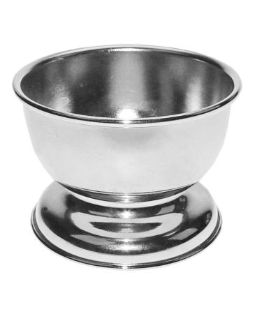 Fantasia shaving bowl with base metal height: 7 cm 9 cm silver