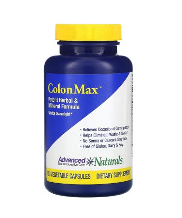 Advanced Naturals ColonMax Potent Herbal & Mineral Formula 100 Vegetable Capsules