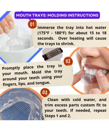 Teeth Whitening Trays | Moldable Mouth Trays for Perfect Fit | 2 Travel Cases Included | Compatible with Opalescence Gel - Buy Online on GoSupps.com