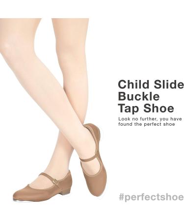 Theatricals Child Slide Buckle Tap Shoes T9200C - Tan | Size 2 Little Kid - Buy Online on GoSupps.com