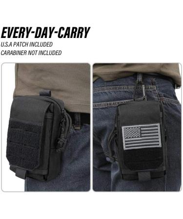 WYNEX Tactical EDC Pouch - Black | Molle Utility Gadget Organizer & Phone Holder Waist Pack - Buy Online on GoSupps.com
